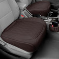 2 Pack Leather Front Car Seat Cover Bottom Car Seat, Anti-Slip and Full Wrap Driver Seat Protectors with Storage Pocket, Luxury Waterproof Bottom Auto Seat Cushion Pad Mat for Most Vehicles(Coffee) - color: coffee-2pcs