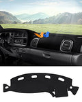 Autorder Dashboard Cover Mat for Dodge Ram 1500 2500 3500 1998-2001 Accessories Dash Cover Flannel Dash Mat Sunshade Glare UV Rays Protector - size: Black 1998-2001 Dodge Ram