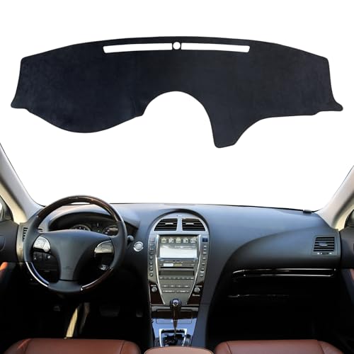 Dashboard Cover Mat for Lexus 2007-2012 ES ES240 ES350 Accessories Black Flannel Material Anti-Slip Dash Cover Mat Sunshade Glare UV Rays Protector - size: for Lexus 2007-2012 ES