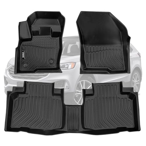 VIWIK Floor Mats Compatible for Ford Edge 2015-2026, TPE Rubber Car Mats All Weather Custom Floor Liners for 2015-2026 Edge Full Set 1st and 2nd Row Front & Rear Non-Slip Odorless - size: Fit for 2015-2026 Ford Edge