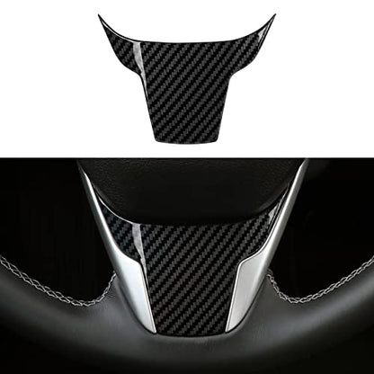 Steering Wheel Decal for Honda Civic 2016 2017 2018 2019 2020 2021 Accessories ABS Carbon Fiber Interior Stickers - color: Steering Wheel U Shape