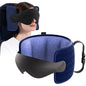 Travel Pillow for Airplane, Travel Pillow with Seat Strap and 3D Eye Mask to Firm Head, 360°Support Headrest No Bobblehead, Travel Essentials for Long Flight,Car Road Trip,Faded Blue - color: Faded Blue