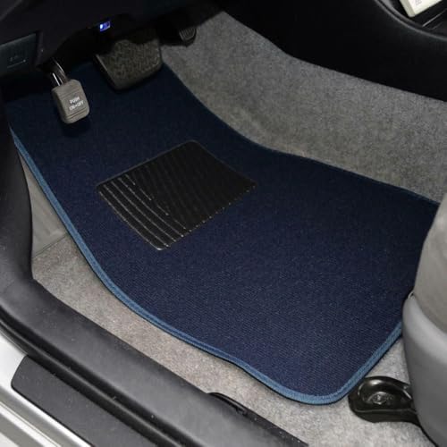 Front & Rear Carpet Floor Mats Set Auto Car Suvs Fits Truck-Blue Vacuum or Use Soap and Water-Maintenance MT-100-BL 901-87405