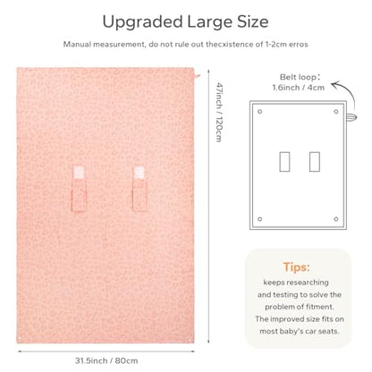 SERAPHY 2-in-1 Muslin Baby Car Seat Cover & Nursing Cover, Soft Lightweight Breastfeeding Cover for Boys and Girls,Breathable Canopy for Infant Carseat & Stroller for Summer—Love - color: love