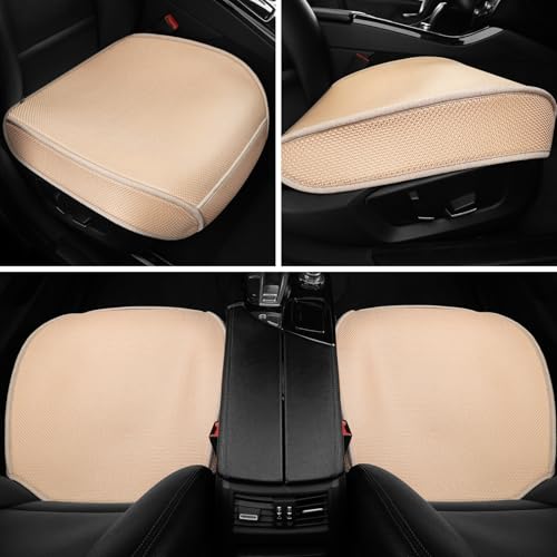 2pcs All-Season Car Seat Wraps Khaki - Breathable Car Seat Covers with Anti Slip Bottom - Durable Auto Seat Cushions Universal Fit for Vehicles Cars SUV Trucks Front Seats - color: Front Seat Covers Khaki