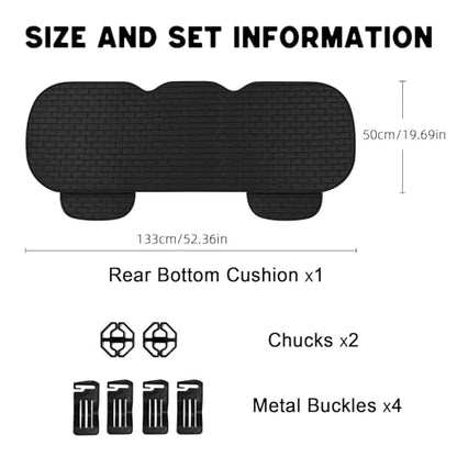 Black Back Seat Cover, Rear Car Seat Cover for Cars Truck SUV,Seat Covers with Storage Pocket,Bottom Auto Seat Cushion Pad Mat for Most Vehicles-Black,1 Pcs - color: Black 1 Pcs