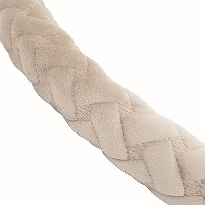 Flying Banner car Steering Wheel Cover Massage Velvet Warm Universal Size 15 inches SUV Truck Anti Slip Odorless Summer Winter (Beige, Velvet Massage) - color: Beige