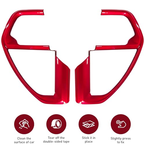 for Toyota Tacoma 2024 2025 for 4Runner 2025 Interior Accessories Center Console Control Cover Decor Trim Red ABS