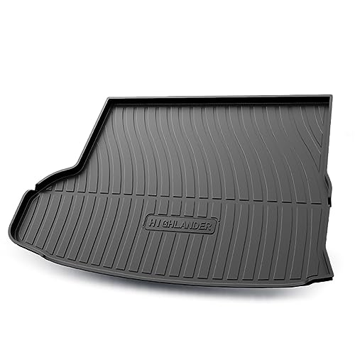 Cargo Liners Fits Toyota Highlander 2014-2019 Rear Trunk Floor Mats 3D Boot Tray All-Weather TPE Black 5 seat - size: Highlander 2014-2019