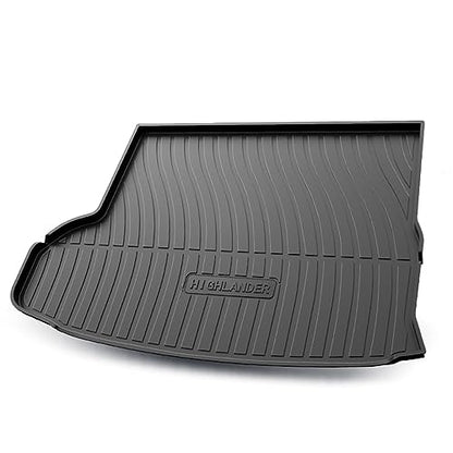 Cargo Liners Fits Toyota Highlander 2014-2019 Rear Trunk Floor Mats 3D Boot Tray All-Weather TPE Black 5 seat - size: Highlander 2014-2019