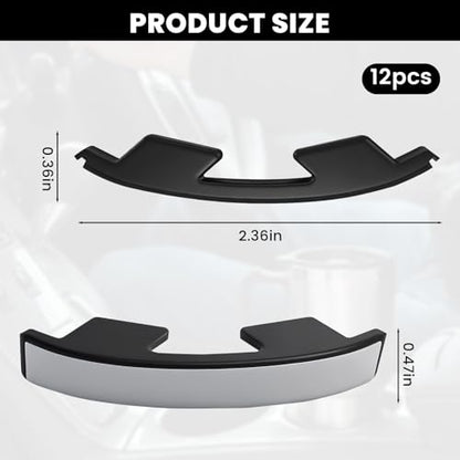 12 PCS Car Cup Holder Insert Limiter, Silicone Cupholder Insert, Silicone Waterproof Self-Adhesive Car Cup Holder Stabilizer, Self-Adhesive Cups Holder Inserts for Cars, for Car with Arc Leaf Design