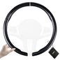 Aimato Carbon Fiber Steering Wheel Cover 2 Piece Non-Slip Clip on Steering Wheel Cover,Ultra-Thin Breathable,Universal Fit 14.5"-15" Wheel,Matte Black