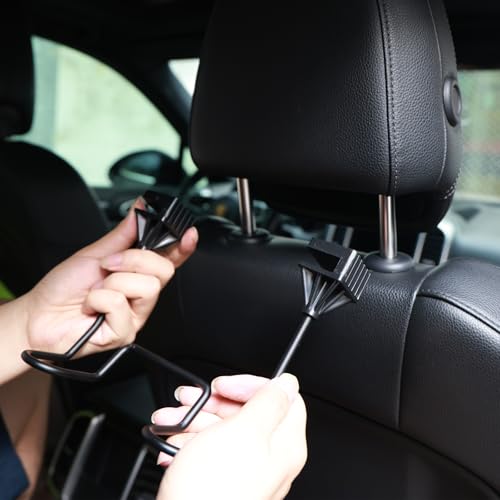 GODLIY Hard Hat Holder for Truck Seat - Work Truck Accessories for Hard Hat & Safety Vest,Car Back Seat Headrest Hooks for Men (2 PCS) - style: 2 PCS