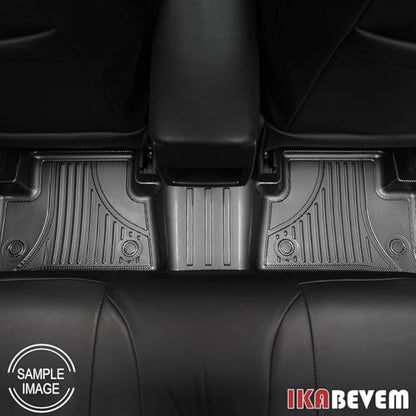 IKABEVEM Upgrade Floor Mats Fit for Toyota Camry (Include Hybrid) 2025+ 1st & 2nd Carbon Fiber Pattern Floor Liners & Black Fabric Front Carpets, 5-PC All Weather Anti-Slip Waterproof Mats - style: (1)Toyota Camry 2025 Floor Mats & 2 Carpets