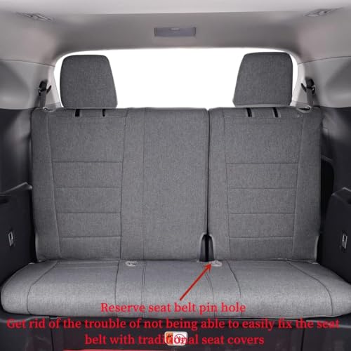 Custom Pilot Seat Covers for Honda Pilot EX-L, 2016 2017 2018 2019 2020 2021 2022-Second Row 40/60 Split (8-Seats),Polyester(Gray,Full Set) - color: Polyester(Gray), size: 2016-2022 EX-L-2nd Row 40/60 Split