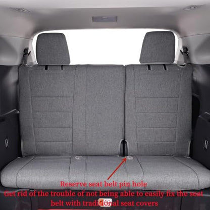 Custom Pilot Seat Covers for Honda Pilot EX-L, 2016 2017 2018 2019 2020 2021 2022-Second Row 40/60 Split (8-Seats),Polyester(Gray,Full Set) - color: Polyester(Gray), size: 2016-2022 EX-L-2nd Row 40/60 Split