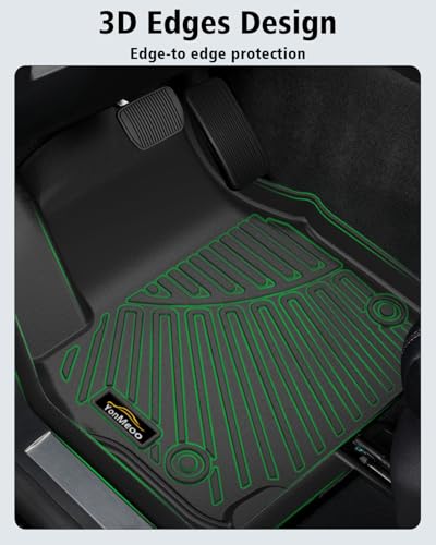 Floor Mats & Cargo Liner for Chrysler Pacifica 2017-2025 2026 Gas 7-Seater Touring (Non Hybrid&Non Pinnacle) All Weather TPE Rubber Trunk Mat Automotive Floor Liners for Pacifica Fuel 2025 Accessories - size: For Chrysler Pacifica Gas 2017-2026