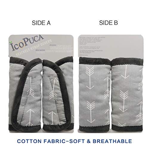 Car Seat Strap Pads Covers for Baby Kids, Seat Belt Covers Cushion for boy Girl, Protect Neck and Shoulder rubbing, Anti-Slip Design, fit Stroller/Carrier/Pushchair; Soft Cotton, Arrow Pattern - color: Arrows L