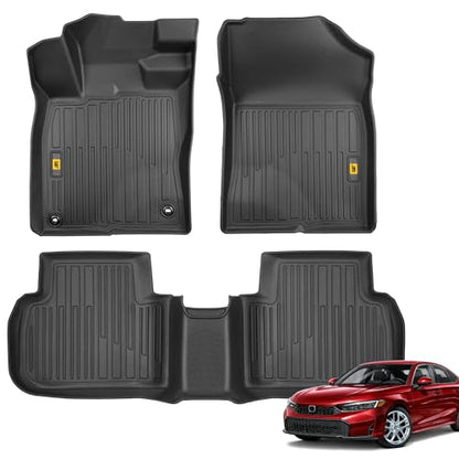 CAT® JustFit™ 3D Custom Fit Floor Mats for Honda Civic 2022-2026 Acura Integra 2023-2026, Heavy Duty Car Floor Liners Protection Laser Measured, Honda Civic Accessories, Acura Integra Accessories - style: Honda Civic (2022-2026) / Acura Integra (2023-2026