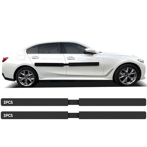 2 Pack Dent Prevent Car Door Protector 33.46 Inch Magnetic Removable Car Door Dent Protector Lengthen and Widen Prevents Scratches Dings, Black