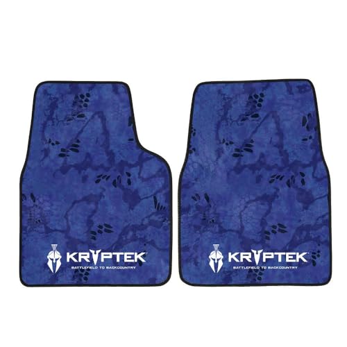 Coverking Universal Car Floor Mats Set of 2 (Front Driver and Passenger) Kryptek Deep Camo - All-Weather Protection for Mud, Dirt, Rain, Spills, Non-Slip Backing, Fits Cars Trucks SUVs Jeeps - style: Kryptek Deep