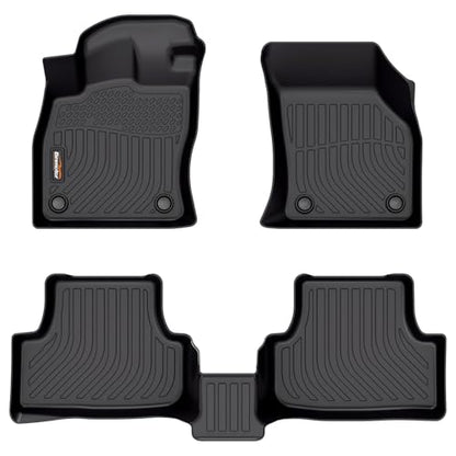 Binmotor-All Weather Floor Mats for 2015-2021 Volkswagen VW Golf/Golf Alltrack/Golf GTI/Golf R/Golf Sportwagen MK7,1st & 2nd Row Set,TPE Liners for Golf MK7 Accessories - style: 1) Car Mats for VW Golf MK7 (2015-2021)