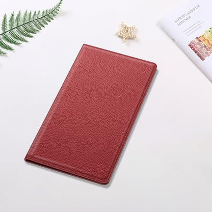 FINPAC Car Registration and Insurance Card Holder, Vehicle Glove Box Card Organizer Wallet Automobile Accessories for License - color: Poppy Red