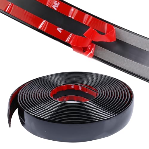 16FT Automotive Trim Molding 1-3/16"(30mm) Wide Glossy Black Car Side Moldings UV-Protected Scratch-Proof for All Vehicles Body Door Window Bumper Self Adhesive - size: 1-3/16 in Wide