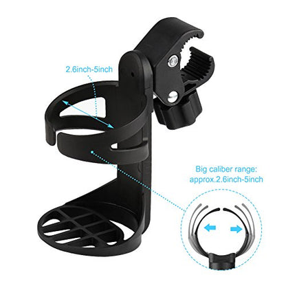 Accmor Stroller Cup Holder, Universal Cup Holder for Uppababy, Nuna, Doona Strollers, Large Bottles 360 ° Rotatable Bottle Holder for Stroller, Wheelchair, Walker, Scooter - size: 1 pack