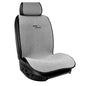 IsoTowel Car Seat Cover for Front Seat,Breathable Fabric with Non-Slip Bottom,Comfort Car Seat Protector for Cold Weather (Black & White)