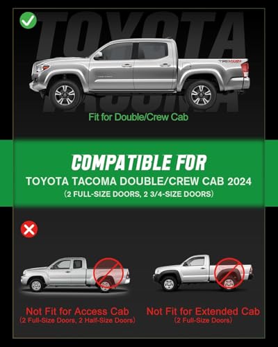 VIWIK Floor Mats for Toyota Tacoma 2005-2015, Automotive All Weather Floor Liners Custom Fit Toyota Tacoma Car Mats 1st and 2nd Row, Front & Rear Non-Slip Odorless TPE - style: Fit for 2005-2015 Toyota Tacoma