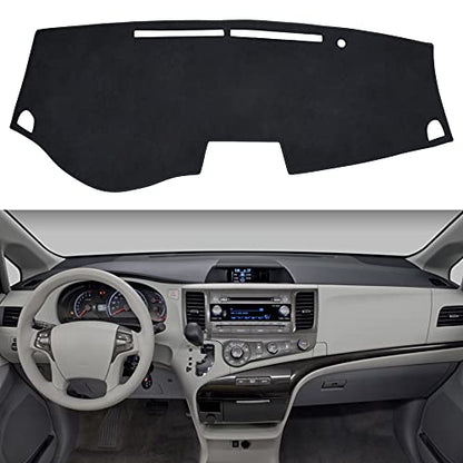 Dashboard Dash Board Cover Mat Carpet Compatible with Toyota Sienna 2011-2014 - style: Fit for 2011-2014 Toyota Sienna