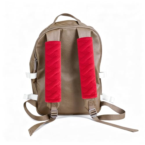 2-Pack Soft Seat Belt Covers Universal Car Shoulder Pad Cushions with Braid Pattern for Comfortable Driving & Bag Strap Protection Red - color: Red