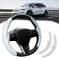 Canvcle Steering Wheel Cover for Tesla Model 3/Y 2016-2025 2026 Highland/Juniper Accessories Carbon Fiber Steering Wheel Cover Protector Non-Slip, Comfortable, Breathable, Model 3/Y Accessories, White