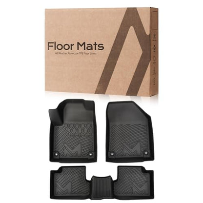 TPE Automotive Floor Mats Custom for 2016-2023 Jeep Cherokee (Not for Grand Cherokee), All Weather Cover Protection Waterproof Black Floor Liner Front & Rear Row Full Set Car Mats, 3PCS - size: 3PCS (2Row), style: For 2016-2023 | Jeep Cherokee(Not for Gra