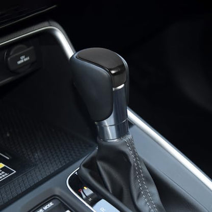 TOMALL Stainless Steel Car Gear Shift Knob Cover Compatible with Honda Civic 11th 2022 2023 Shifter Panel Trim Gear Lever Cover for Car Interior Center Console Accessories (Black Brushed) - color: Stainless Gear-Black Brushed