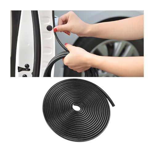 Osilly Car Door Edge Guards, 16Ft Rubber Seal Car Door Edge Trim, U Shape Door Edge Protector Guard, Aluminum Weather Proofing Automotive Door Edge Molding Protection for Most Car (Black) - color: Black, size: Style A-16FT