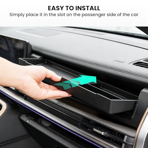Center Console Organizer Tray Compatible with Hyundai Santa Fe 2024 2025 2026, Front Passenger Storage Organizer Glove Box for 2024-2026 Santa Fe Interior Accessories