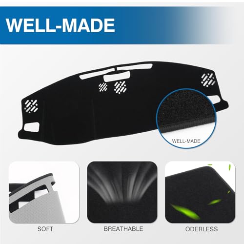 KUST Black Dash Cover for Jeep Grand Cherokee 4XE 2022-2025 2026 Non-Slip Dashboard Cover Interior Accessories for Jeep Grand Cherokee 4XE Custom Fit Dashboard Mat Sunshade Windshield No Glare - size: For Grand Cherokee 4XE 22-26