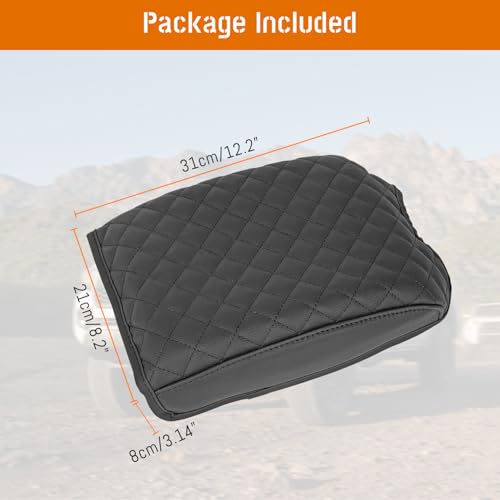 Thicker Center Console Cover fit for Toyota Tacoma 2016 2017 2018 2019 2020 2021 2022 2023,Waterproof Microfiber Leather Middle Console Armrest Cover,Arm Rest Box Lid Cushion Protector,Black - color: Diamond Quilted - Black