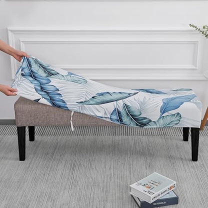 SPRINGRICO Stretch Dining Bench Cover, Removable Bench Slipcover Washable Bench Seat Protector Rectangle Bench Cover for Dining Room, Living Room, Bedroom, Kitchen (Cassandra) - color: Cassandra