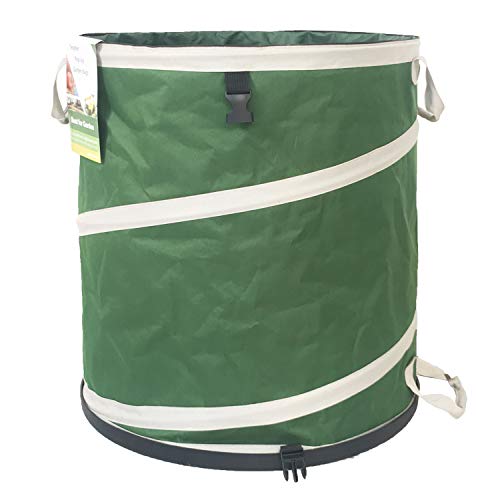 46-Gallon Collapsible Trash Can (22x28 in) Hard-Shell Bottom Yard Garden Bag,Big Leaf Bag,Yard Waste Bag,Debris Container,Pop-Up Recycling Bin,Camping Waste Bin,Laundry Hamper,Lawn Grass,Weeds Barrel - style: 46 Gallon Bag with Gardening Gloves