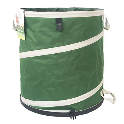 46-Gallon Collapsible Trash Can (22x28 in) Hard-Shell Bottom Yard Garden Bag,Big Leaf Bag,Yard Waste Bag,Debris Container,Pop-Up Recycling Bin,Camping Waste Bin,Laundry Hamper,Lawn Grass,Weeds Barrel - style: 46 Gallon Bag with Gardening Gloves
