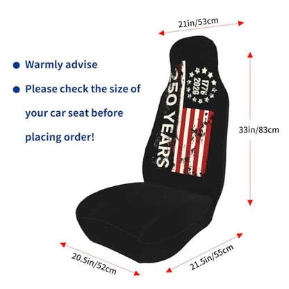 250 Years Anniversary Front Seat Covers 2 Pack, Vehicle Seat Protector Car Mat Covers, Fit Most Bucket Seats - color: 250 Years Anniversary