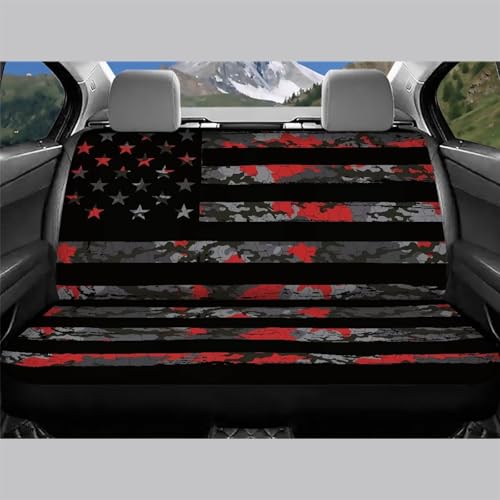 AFPANQZ Universal Car Seat Covers for Rear Seat American Flag Car Rear Seat Cover Cushion Accessories High Stretchy Rear Seat Covers Dog Seat Cushion Covers Protector Fit Almost Vehicle Cars - color: American Flag Camo