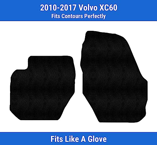 Custom Fit Front Carpet Floor Mats, Black, Compatible with Volvo XC60 2017 2016 2015 2014 2013 2012 2011 2010