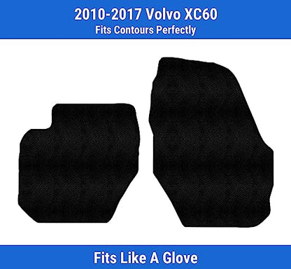 Custom Fit Front Carpet Floor Mats, Black, Compatible with Volvo XC60 2017 2016 2015 2014 2013 2012 2011 2010