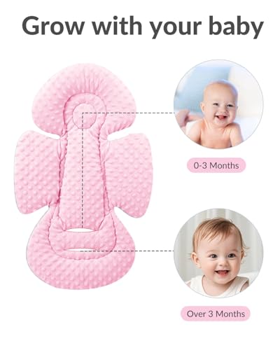 Generic Infant Insert Compatible with Mamaroo Swing & Graco Swing and Infant Car Seat, Newborn Insert Baby Head Body Support, Reversible Design, Breathable Soft Fabric, 1Pcs - Dots, Pink - color: Dots, Pink