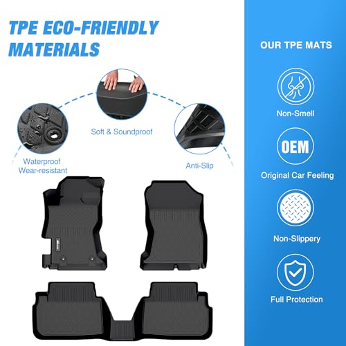 Nilight TPE Floor Mats for Subaru Crosstrek 2018 2019 2020 2021 2022 2023 / Subaru Impreza 2017-2023,All Weather Custom Fit Heavy Duty Floor Liners - color: 2018-2023 Crosstrek|Impreza