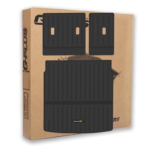 G-PLUS Floor Mats Trunk Mat Fit for Mazda CX-50 2023 2024 2025 w/Seat Back Protection TPE Custom Fit All Weather Full Cover Protection 3 Piece,Black - size: 23-25|Fit Mazda CX-50|3PCS